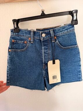 Levi's Classic Blue Cutoff Denim Shorts